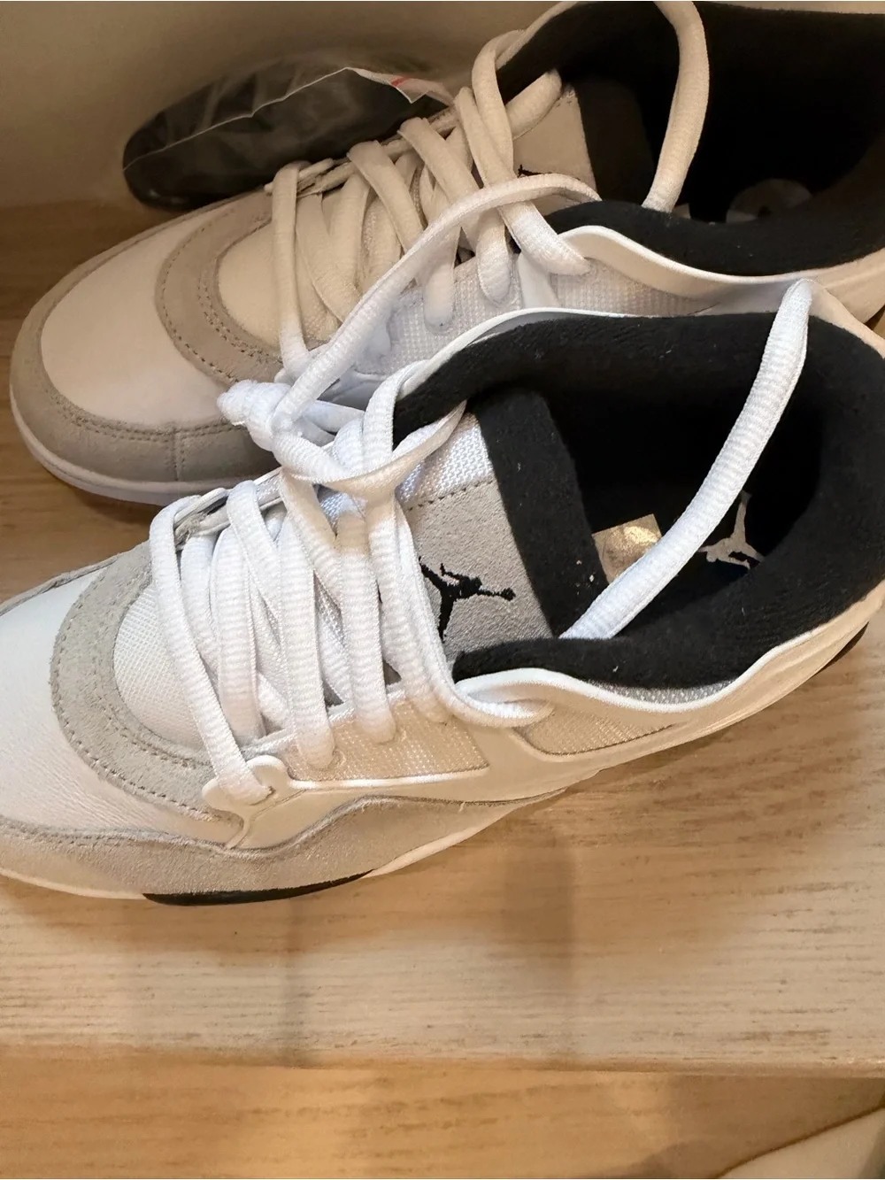 Jordan Kids White, Gray & Black Low-Top Sneakers